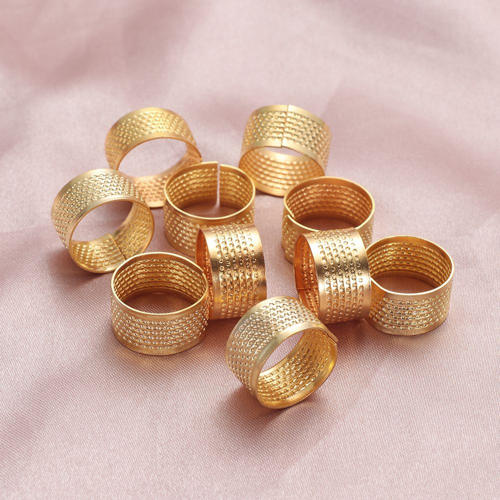 Sewing Thimble Metal - Accesorios de Costura Vintage Dorados para
