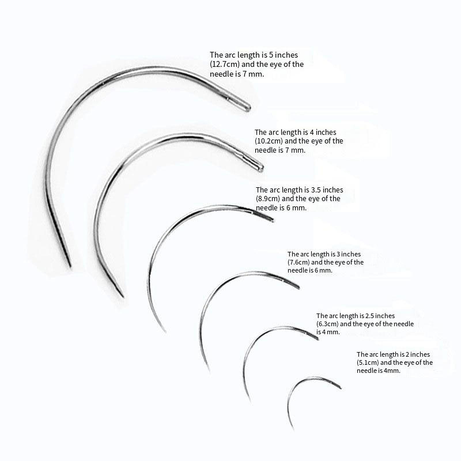 Leather Needle Heavy - Agujas de Coser a Mano Curvas,