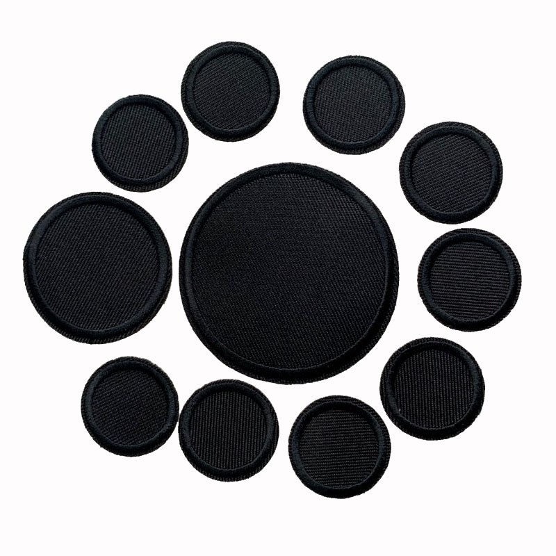 Velcro Sew On - Parches redondos negros para ropa, parche