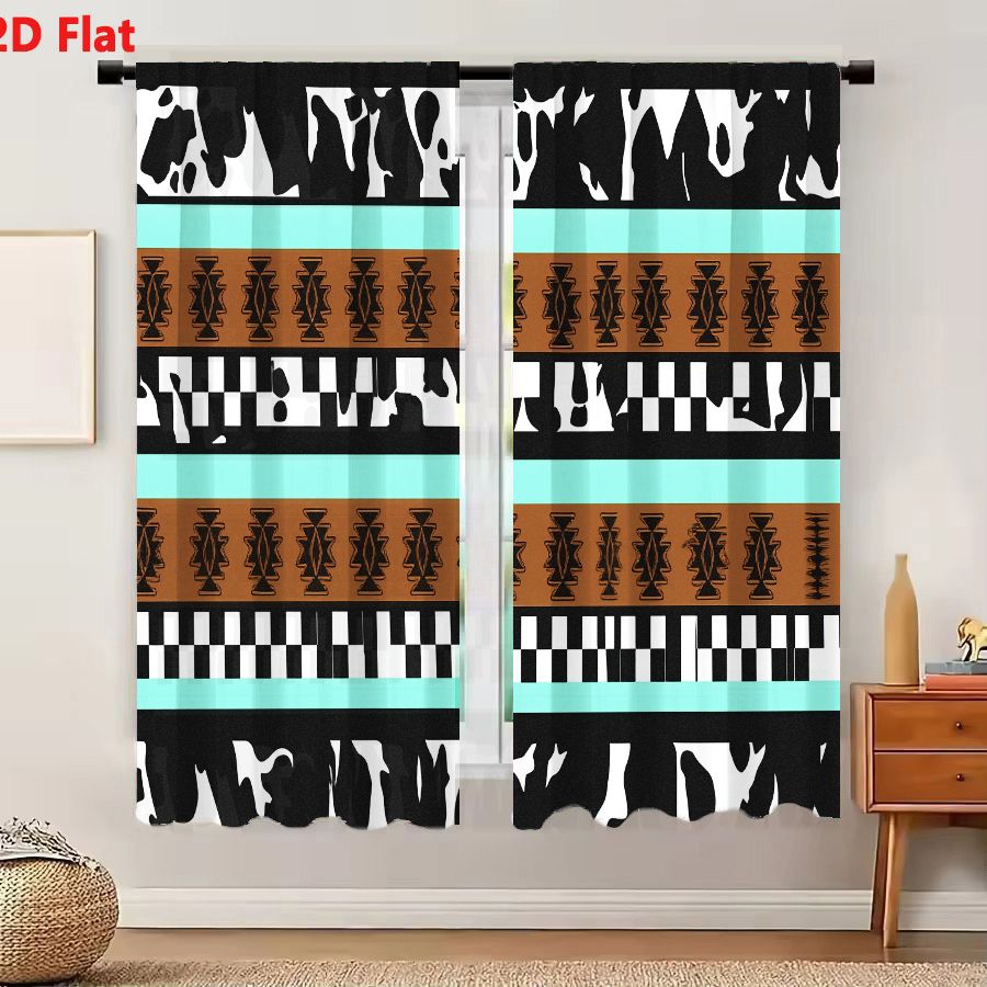 Century Textile & Sewing Supply - 2 Cortinas con Patrón Tribal Abstracto