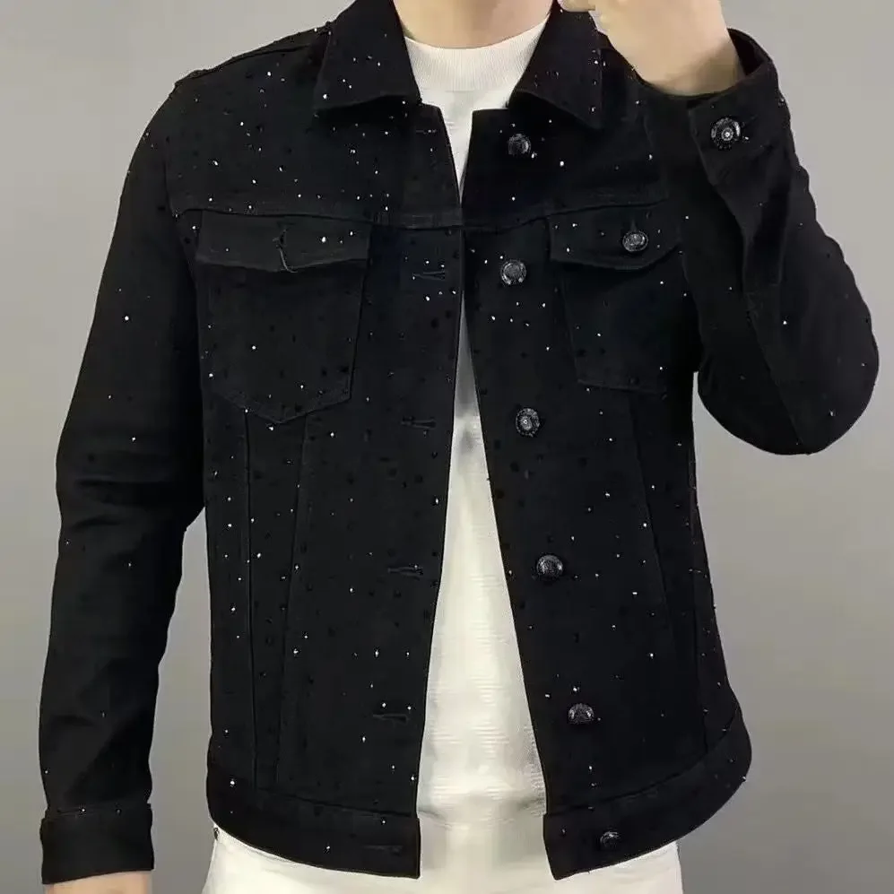 Sewing Jackets - Abrigo vaquero para hombre, chaquetas vaqueras