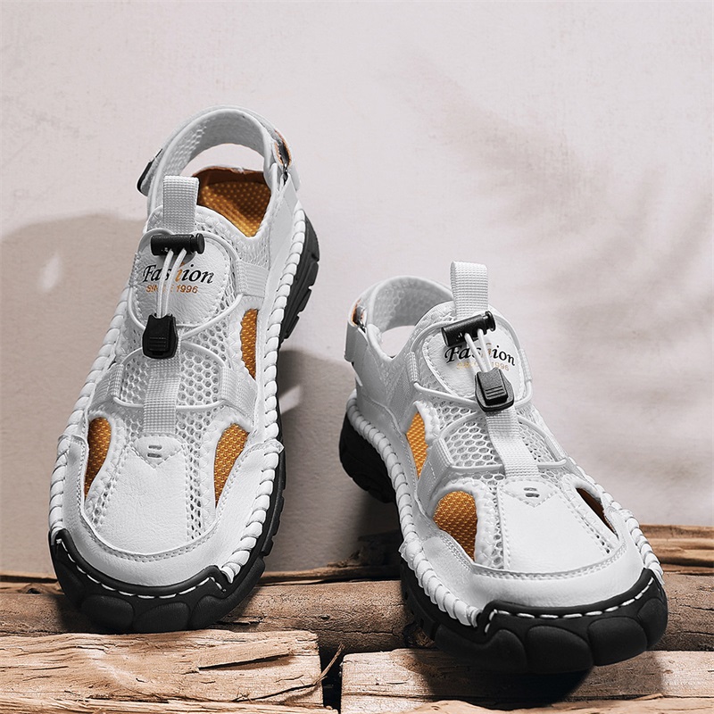 Velcro Sew On - Sandalias simples hechas a mano con