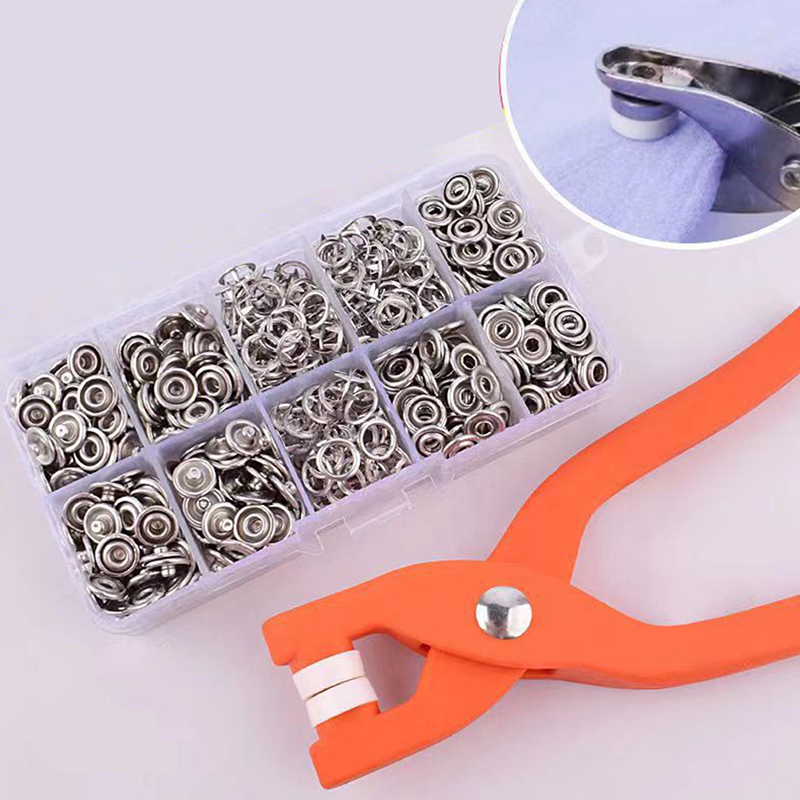 Snap Button Plier - 50 botones metálicos de presión de