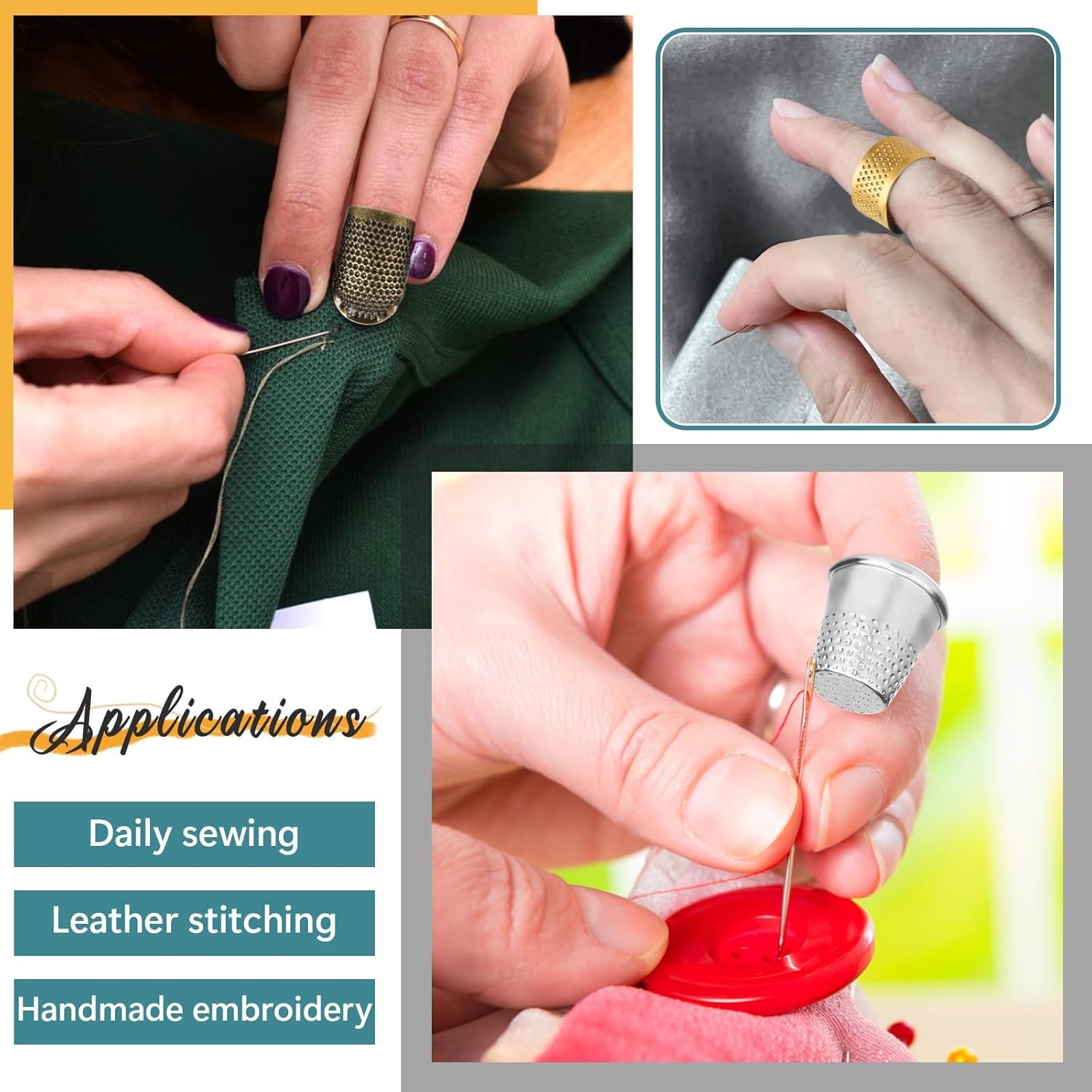 Protector de Dedos para Coser, - Sewing Thimble Metal reseña y precio