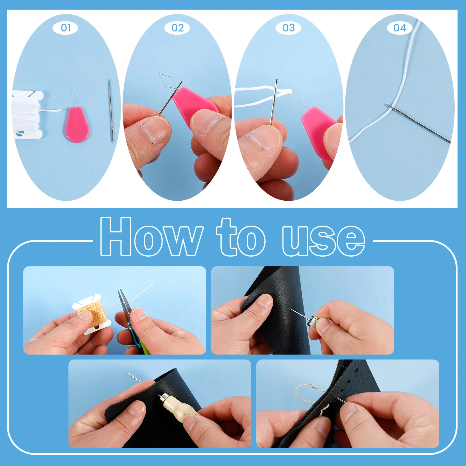 Kit de costura para reparación - Leather Needle Heavy reseña y precio