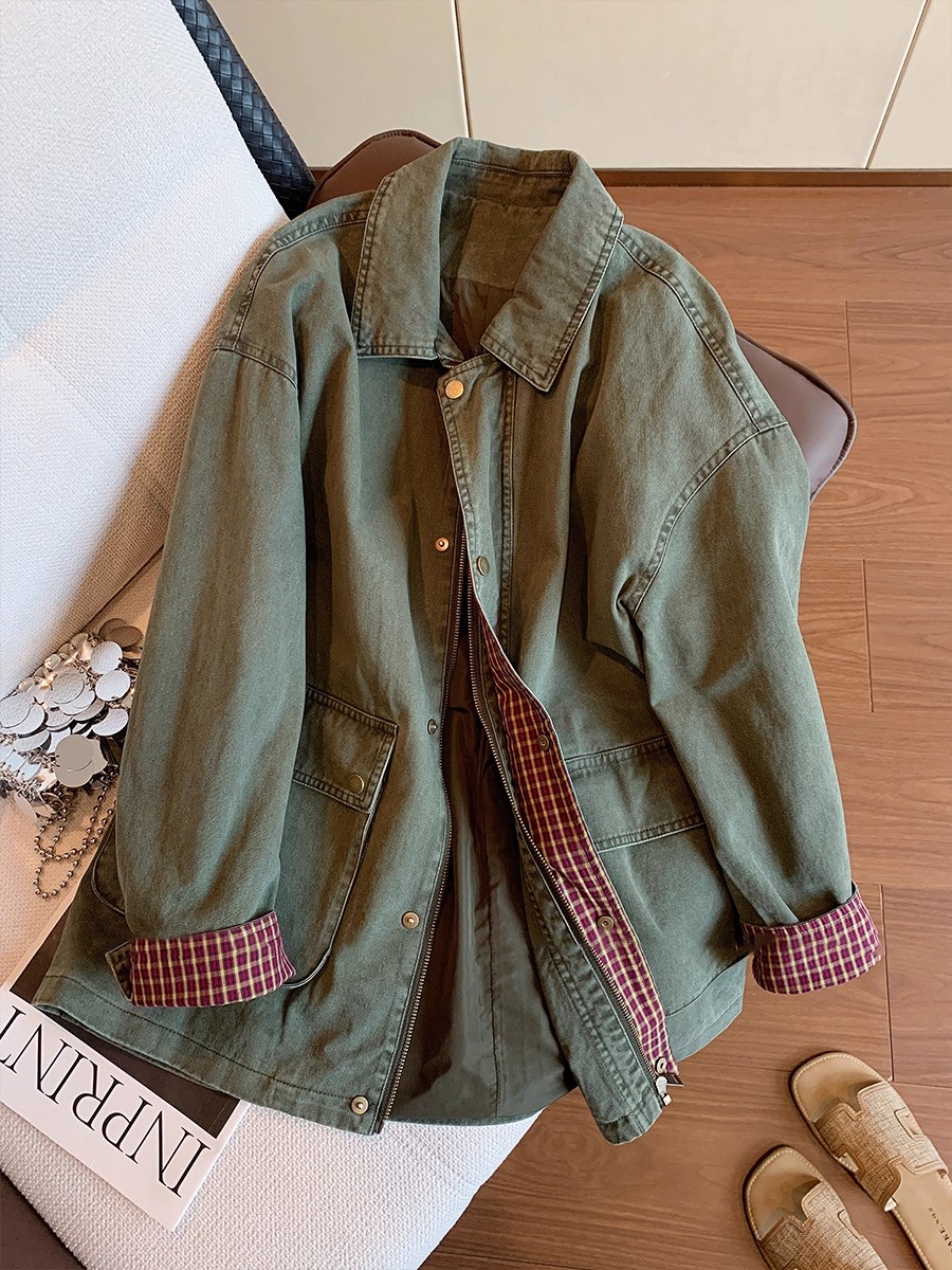 Chaqueta vaquera verde militar - Sewing Jackets reseña y precio
