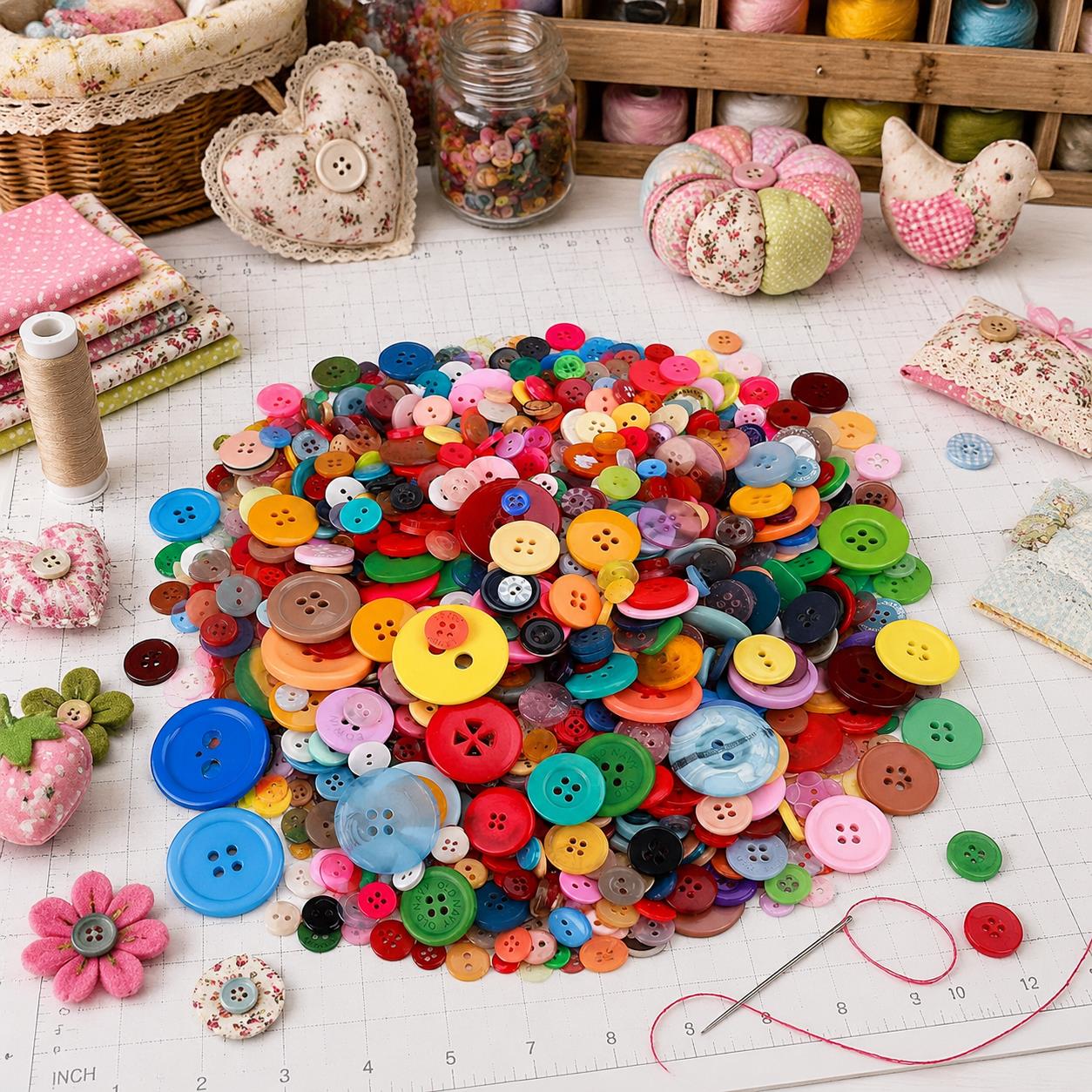 Botones Redondos de Colores Ar - Textile And Sewing Supply reseña y precio
